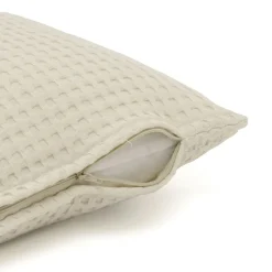 EMINZA Housse de coussin rectangulaire coton nid d'abeille (30 x 50 cm) Maya pampa Beige Outlet