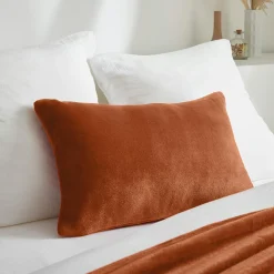 EMINZA Housse de coussin rectangulaire flanelle (40 x 60 cm) Didou Cuivre New