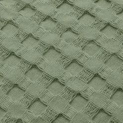EMINZA Housse de coussin rectangulaire coton nid d'abeille (30 x 50 cm) Maya Vert romarin Online