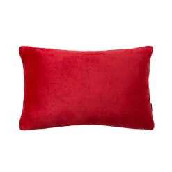 EMINZA Housse de coussin rectangulaire flanelle (40 x 60 cm) Didou Rouge Outlet