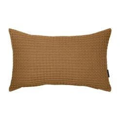 EMINZA Housse de coussin rectangulaire coton nid d'abeille (30 x 50 cm) Maya Camel Best