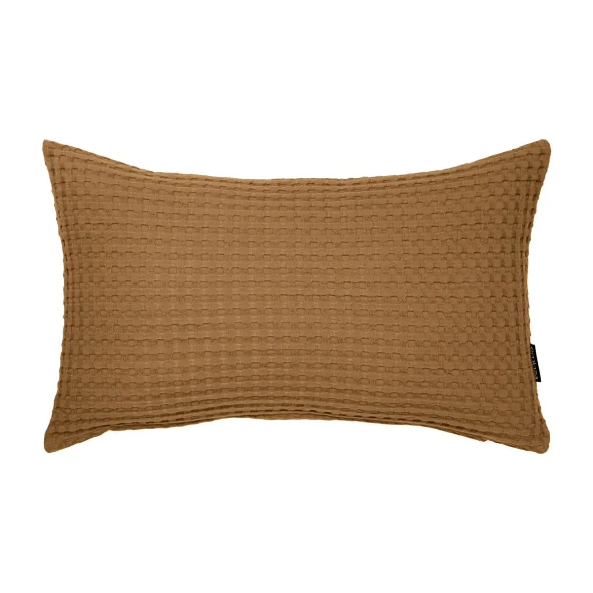 EMINZA Housse de coussin rectangulaire coton nid d'abeille (30 x 50 cm) Maya Camel Best
