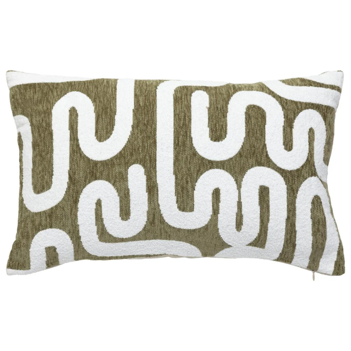 Atmosphera, cru017dateur d'intu017drieur Housse de coussin rectangulaire (30 x 50 cm) Jeni Vert kaki Best