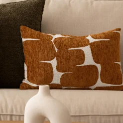 Atmosphera, cru017dateur d'intu017drieur Housse de coussin rectangulaire (30 x 50 cm) Jeni Marron Online