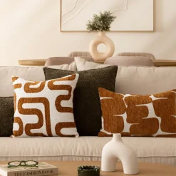 Atmosphera, cru017dateur d'intu017drieur Housse de coussin rectangulaire (30 x 50 cm) Jeni Marron Online