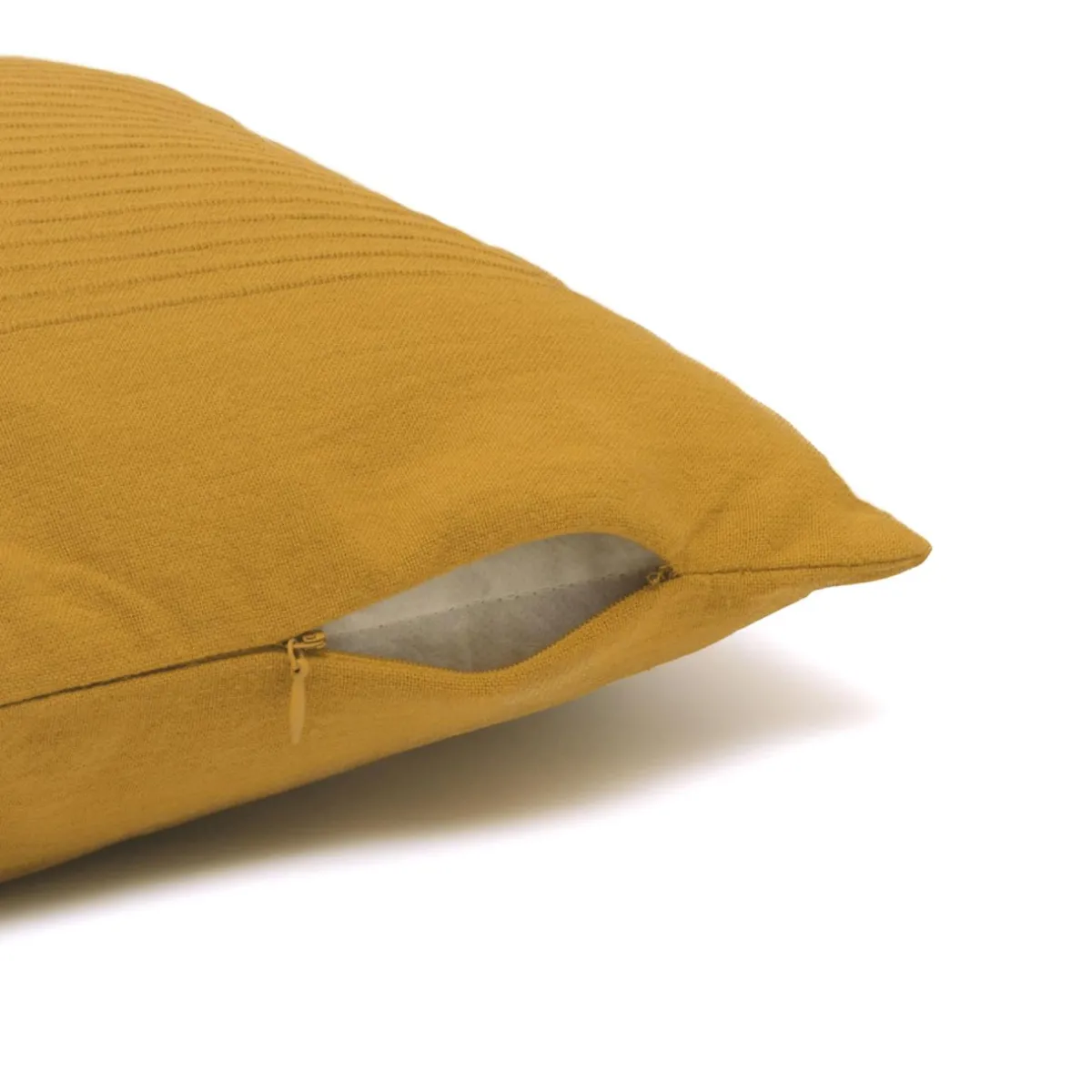 EMINZA Housse de coussin rectangulaire coton tissé (30 x 50 cm) Léa Jaune safran Best