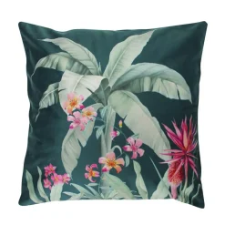 DOUCEUR D'INTERIEUR Housse de coussin velours (40 x 40 cm) Paolina Bleu canard New