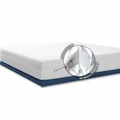 BLEU CALIN Housse de matelas intégrale anti-punaises de lit (90 x 190 cm) Ombeline he Blanc