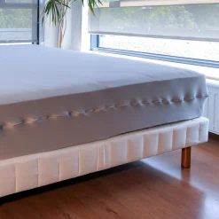 BLEU CALIN Housse de matelas intégrale (140 x 190 cm) Emeline Gris clair Online