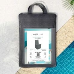 MOBELLIA Housse de protection Imperméable pour Pile de Chaises (H80/120 cm) Gris