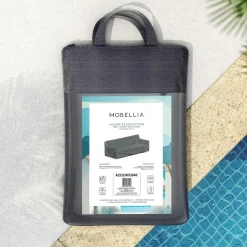 MOBELLIA Housse de protection imperméable pour Canapé 3 places (219 x 86 cm) Elba Gris Anthracite Clearance