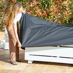 MOBELLIA Housse de protection Imperméable XL pour Salon de jardin (400 x 300 cm) Gris