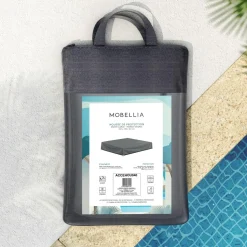 MOBELLIA Housse de protection imperméable pour Transat double (210 x 182 cm) Monte Carlo Gris Anthracite Discount