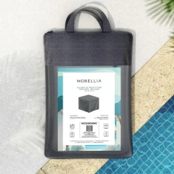 MOBELLIA Housse de protection imperméable pour Table de jardin carrée (78 x 78 cm) Monte Carlo Gris Anthracite