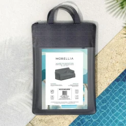 MOBELLIA Housse de protection imperméable pour Canapé 2 places (185 x 86 cm) Monte Carlo Gris Anthracite