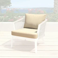 MOBELLIA Housses de coussin de remplacement pour Fauteuil Amalfi Beige