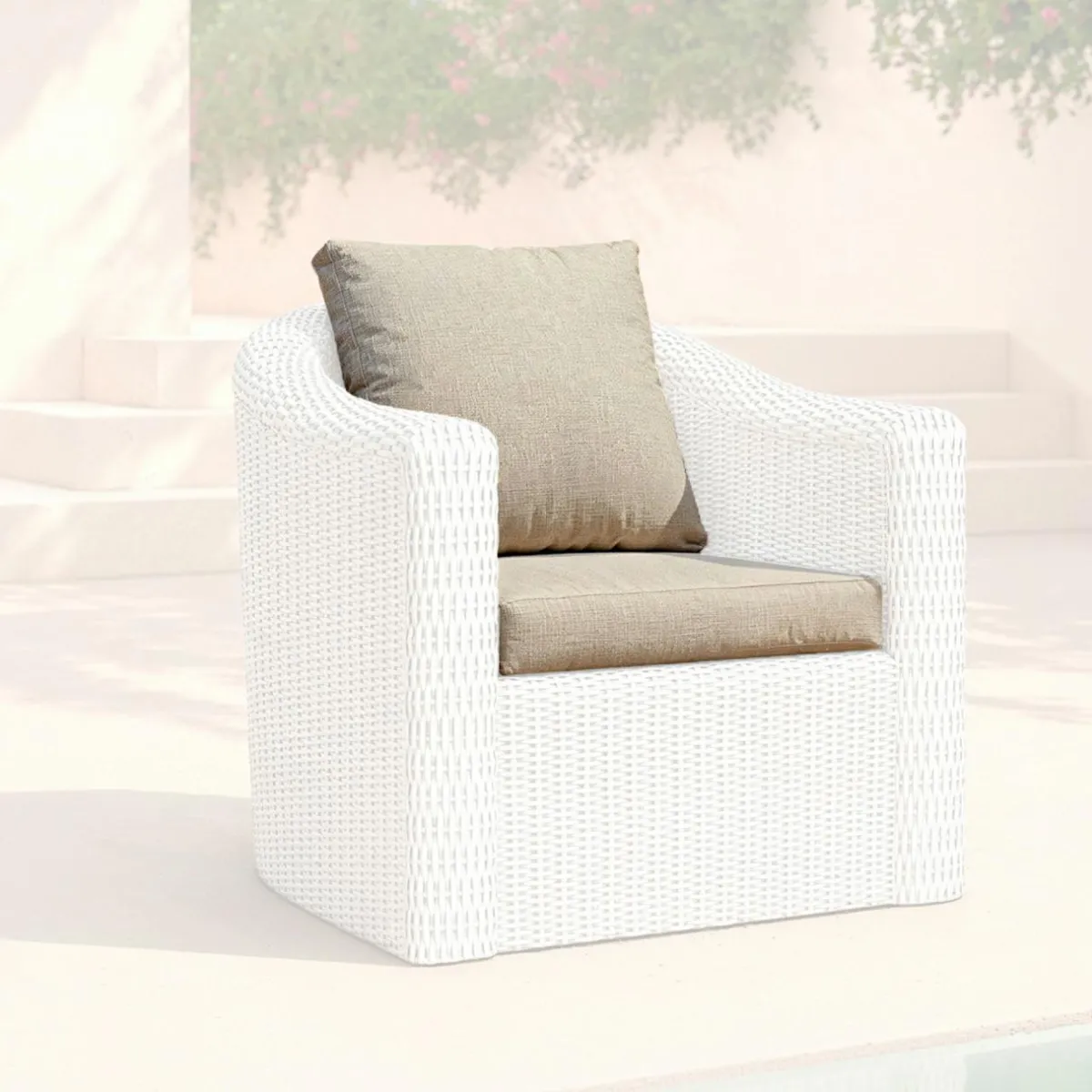 MOBELLIA Housses de coussin de remplacement pour Fauteuil Calvi Taupe Sale