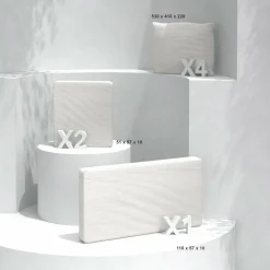 MOBELLIA Housses de coussin de remplacement pour salon de jardin Calvi 4 places - Blanc Best
