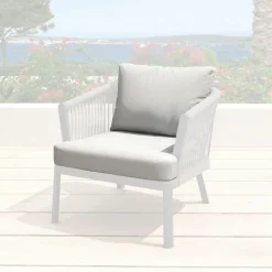 MOBELLIA Housses de coussin de remplacement pour Fauteuil Amalfi Gris clair Online