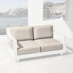 MOBELLIA Housses de coussin de remplacement pour Canapé 2 places Elba Taupe Best