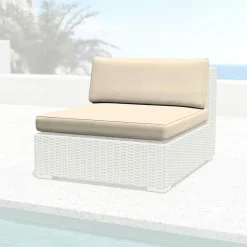 MOBELLIA Housses de coussin de remplacement pour Chauffeuse Palma Beige Sale