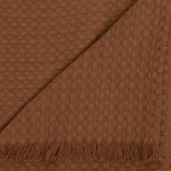 ATMOSPHERA Jeté de lit coton (130 x 180 cm) Widdy Terracotta Hot