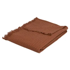 ATMOSPHERA Jeté de lit coton (130 x 180 cm) Widdy Terracotta Hot
