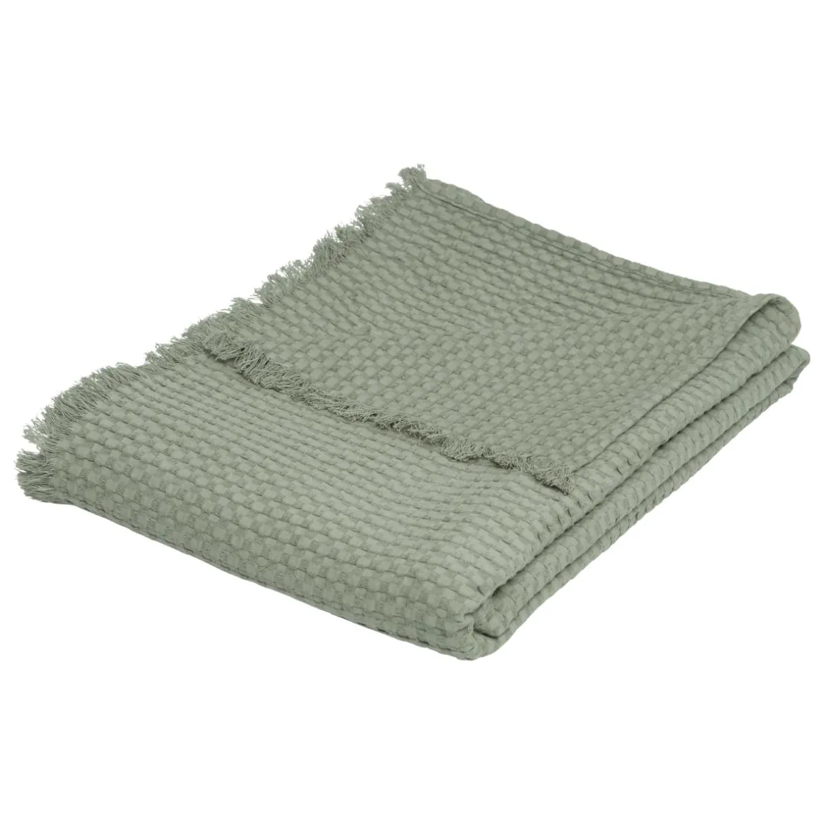 ATMOSPHERA Jeté de lit coton (130 x 180 cm) Widdy céladon Vert Hot