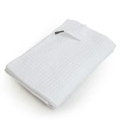 EMINZA Jeté de lit coton nid d'abeille (130 x 160 cm) Maya Blanc Outlet