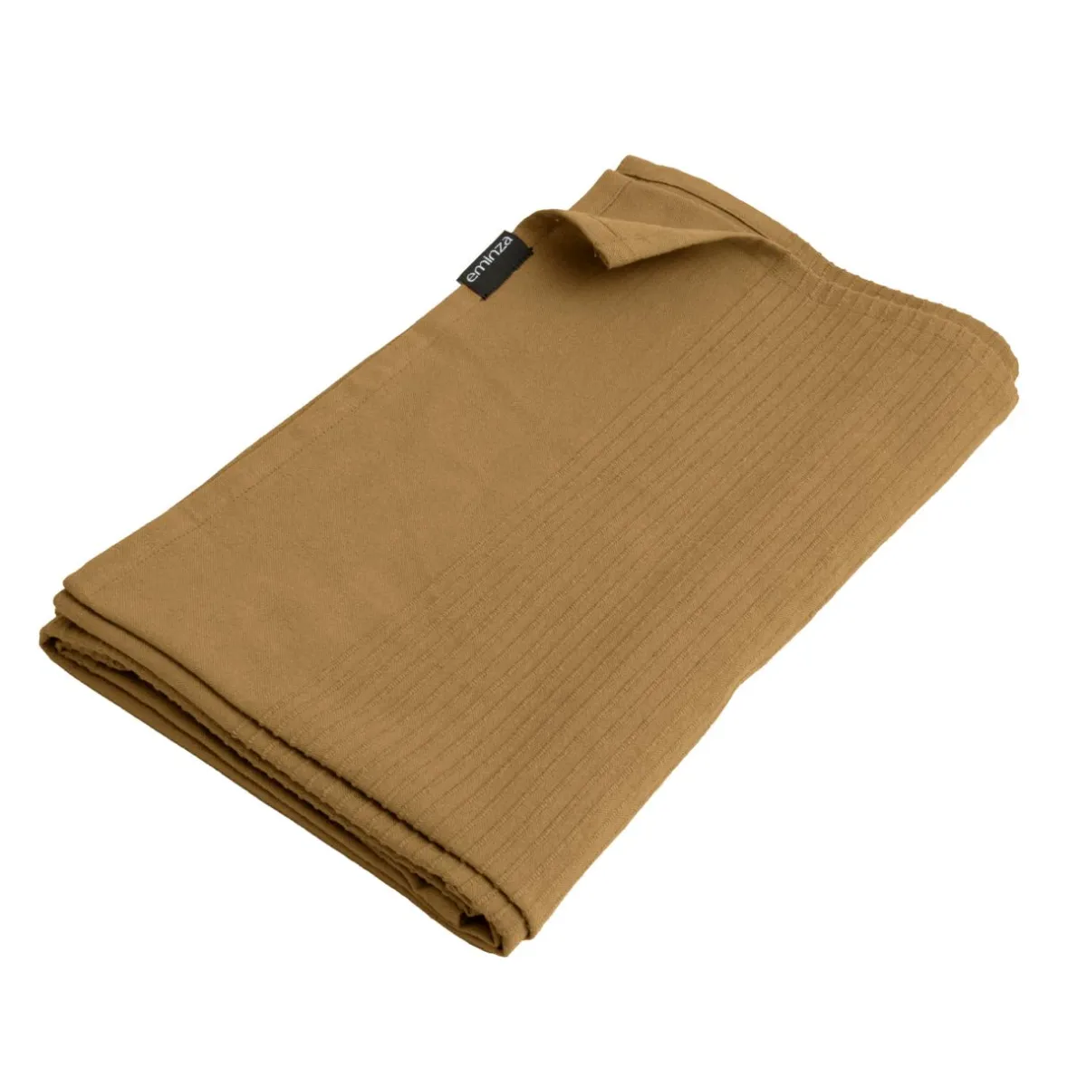 EMINZA Jeté de lit coton tissé (130 x 160 cm) Léa Camel Sale