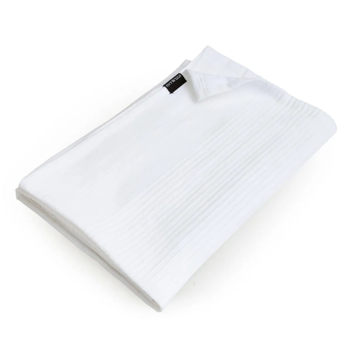 EMINZA Jeté de lit coton tissé (130 x 160 cm) Léa Blanc Clearance