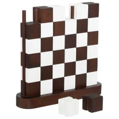 Atmosphera, cru017dateur d'intu017drieur Jeu Damier Bois (27 x 28 cm) Twist Marron New