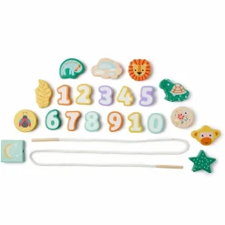OSTARIA Jeu de perles en bois Animaux Multicolore Outlet