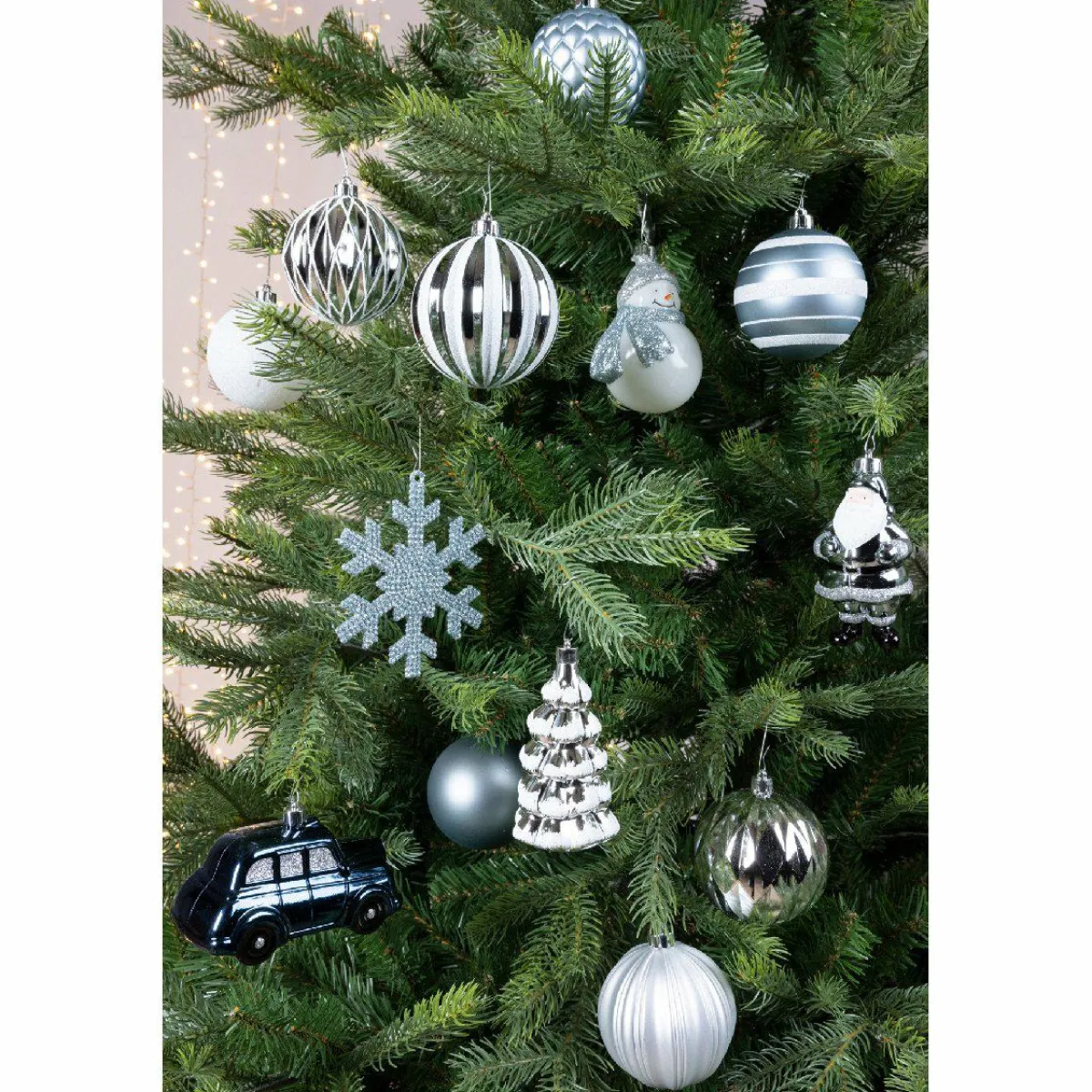 KAEMINGK Kit de décoration de sapin de Noël Tradition Bleu clair/Blanc/ Bleu nuit Best