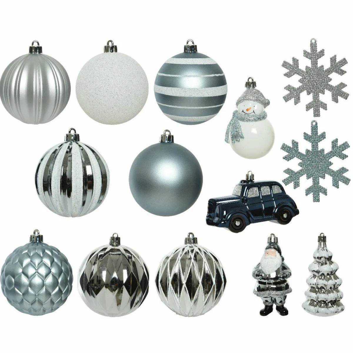 KAEMINGK Kit de décoration de sapin de Noël Tradition Bleu clair/Blanc/ Bleu nuit Best