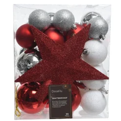KAEMINGK Kit de décoration de sapin de Noël Novae multi Blanc / Rouge Online
