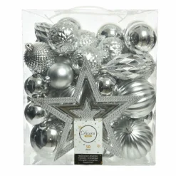 KAEMINGK Kit de décoration de sapin de Noël Mély Argent New