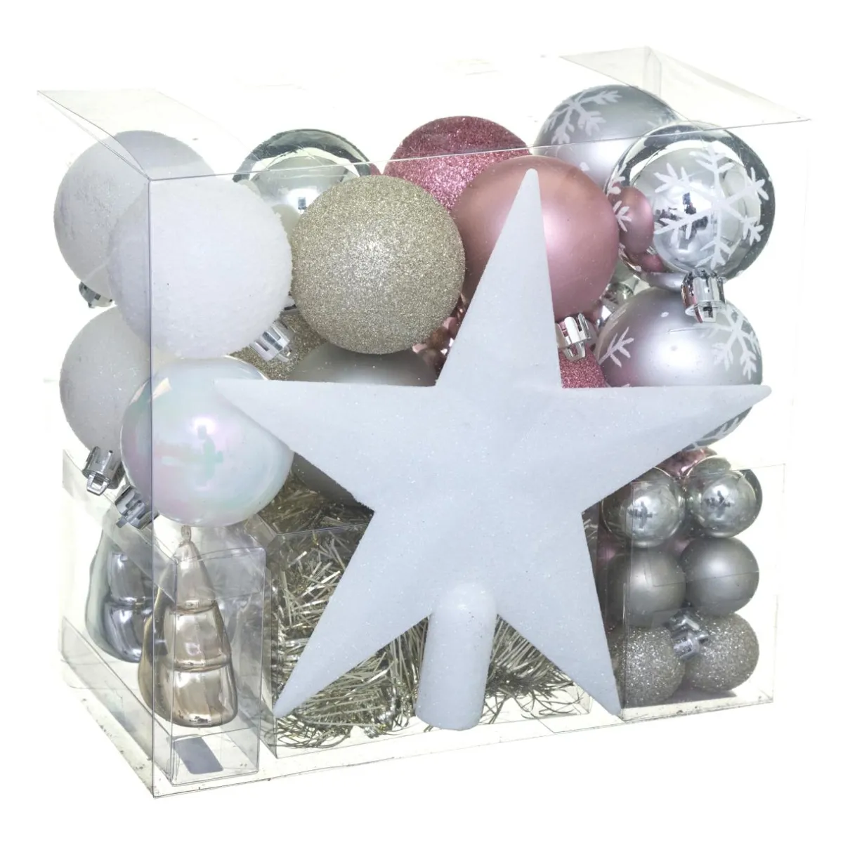 Feeric Lights & Christmas Kit de décoration de sapin de Noël Aspen Blanc/ Rose New