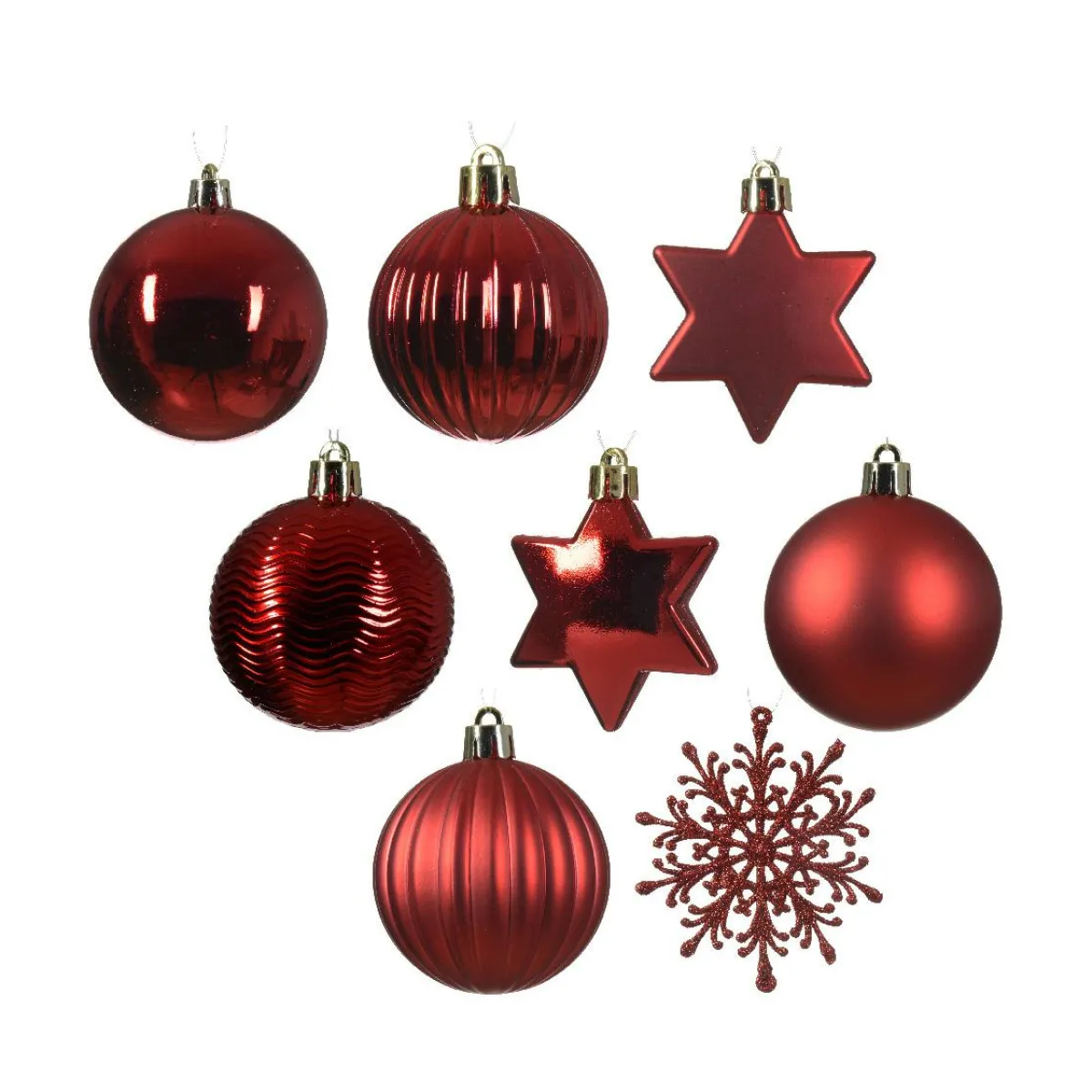 KAEMINGK Kit de décoration de Sapin de Noël (40 pcs) Cristal Rouge New