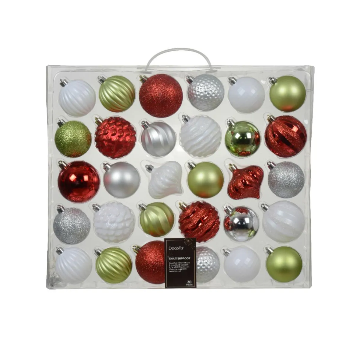 KAEMINGK Kit de décoration de sapin de Noël Agéna , blanc et rouge Thé Vert New