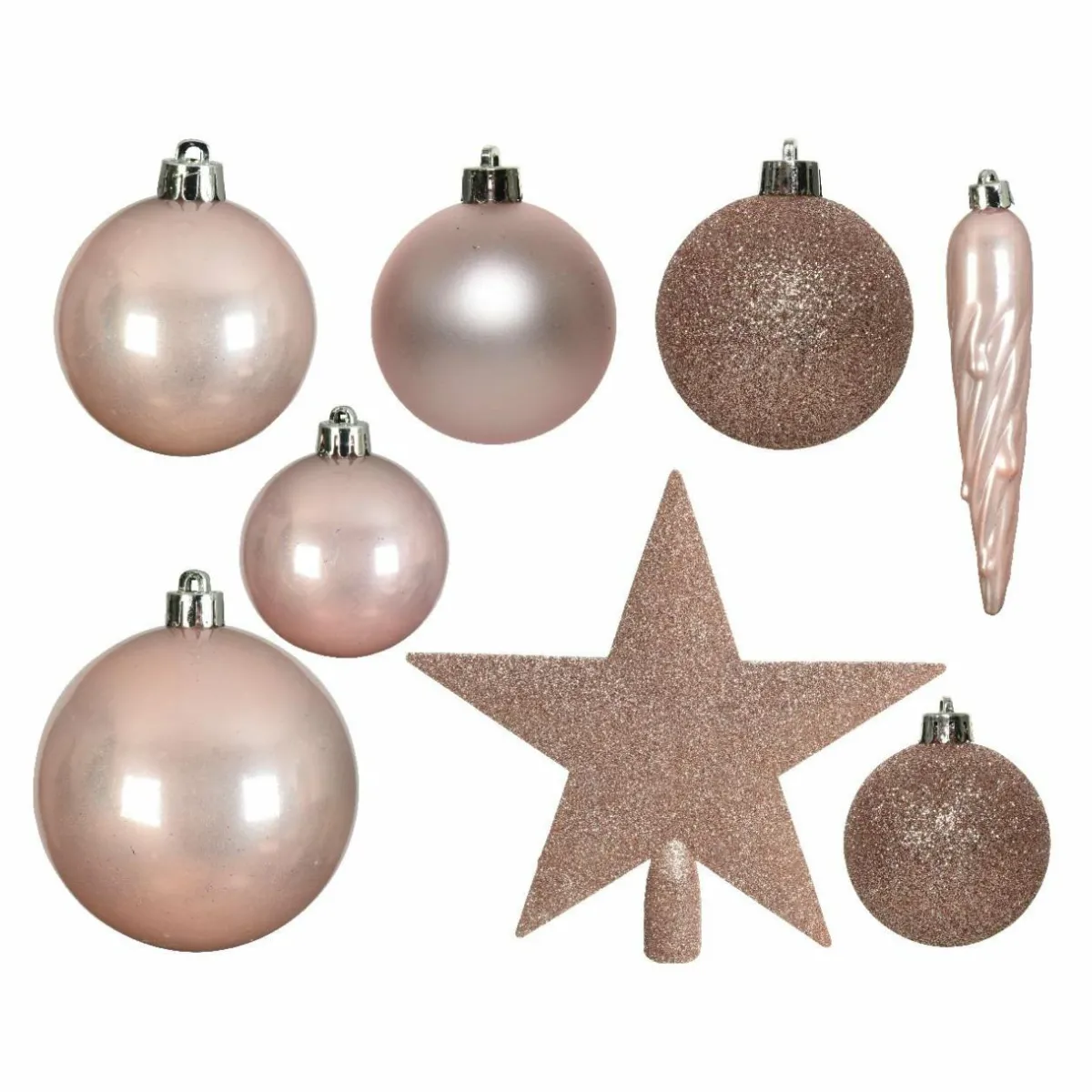 KAEMINGK Kit de décoration de sapin de Noël Novae Rose poudré Discount