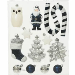 KAEMINGK Kit de décoration de sapin de Noël Manaé Argent Hot
