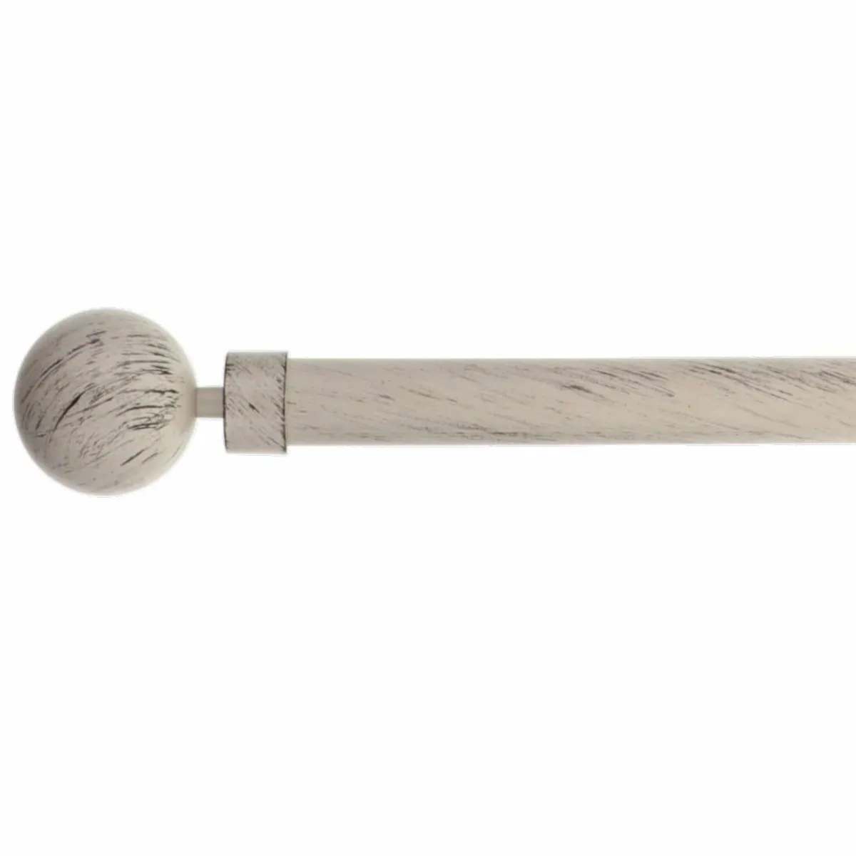 LUANCE Kit de tringle extensible (L210 - L380 cm / D28 mm) Gaia et noir Ivoire Outlet