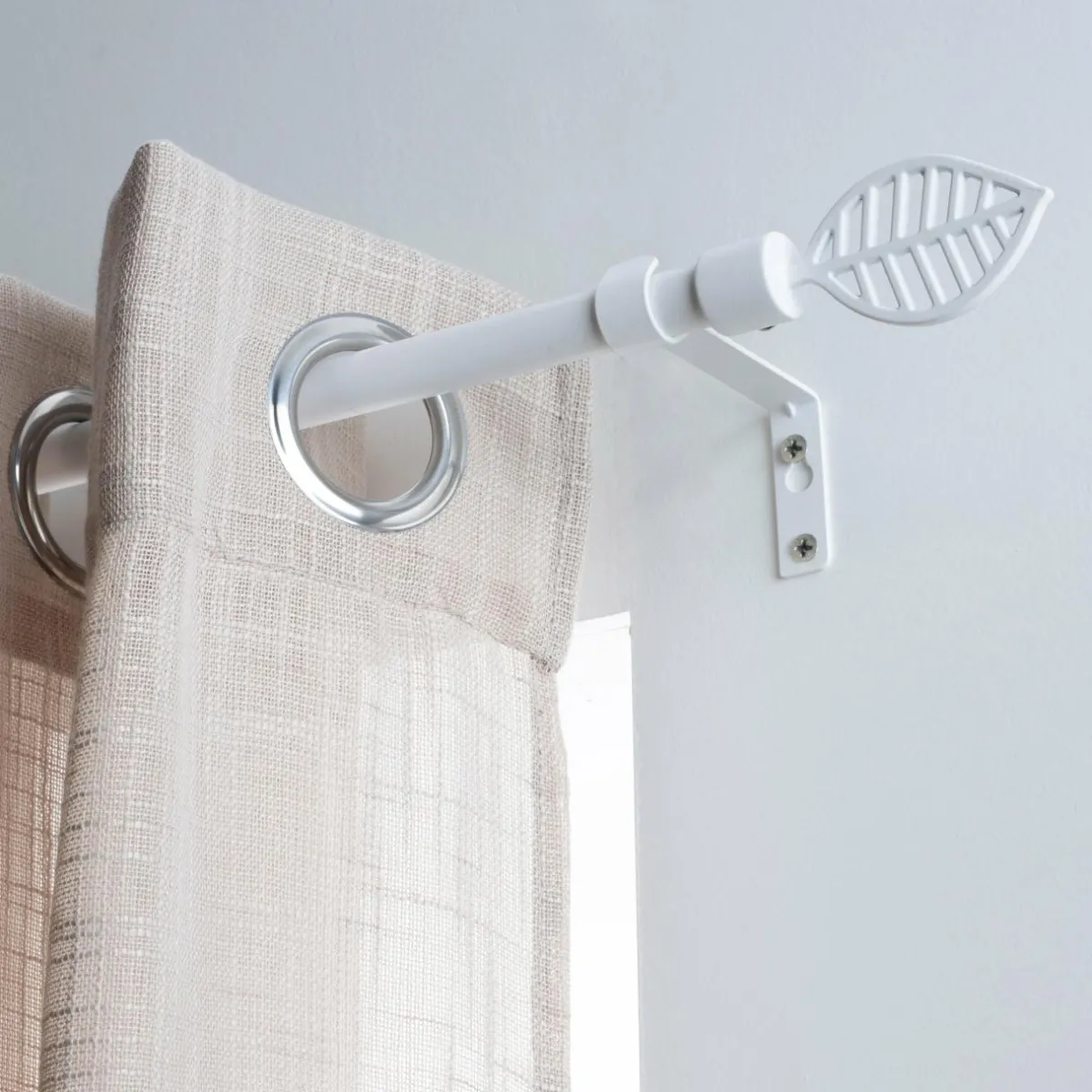 LUANCE Kit de tringle extensible (L120 - L210 cm / D16 mm) Sevigne mat Blanc Best