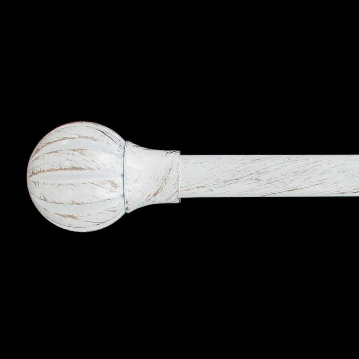 LUANCE Kit de tringle extensible (L210 - L380 cm / D19 mm) Touch of Zen et Or Blanc