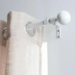 LUANCE Kit de tringle extensible (L120 - L210 cm / D19 mm) Basic et or Blanc
