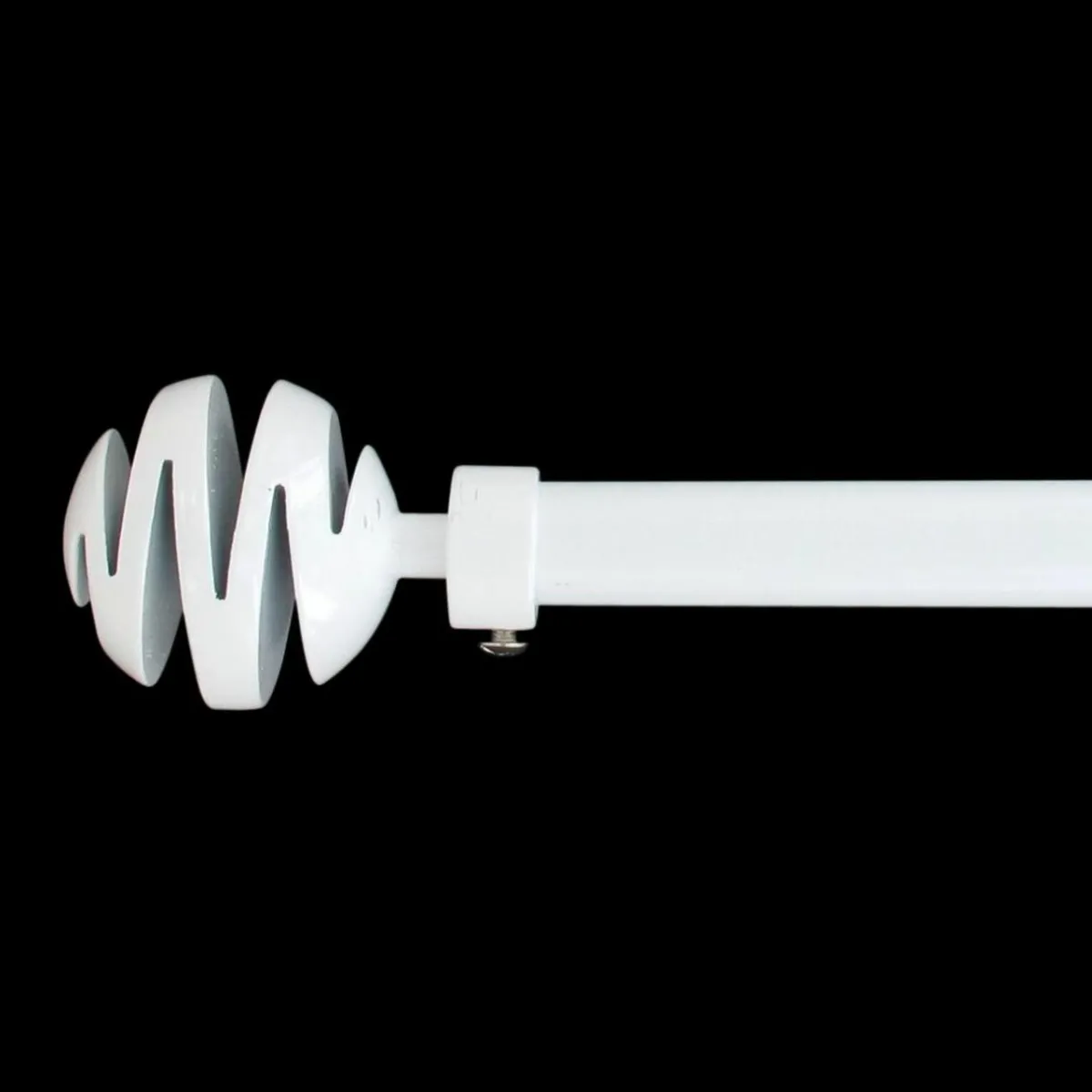 LUANCE Kit de tringle extensible (L210 - L380 cm / D19 mm) Villalouise laqué Blanc Hot