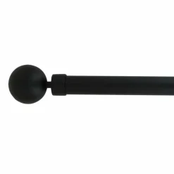 LUANCE Kit de tringle extensible (L120 - L210 cm / D28 mm) Gaïa Noir