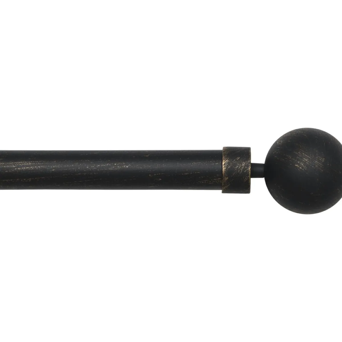 LUANCE Kit de tringle rideau extensible (L210 - L380 cm / D28 mm) Gaïa Noir et Or Sale