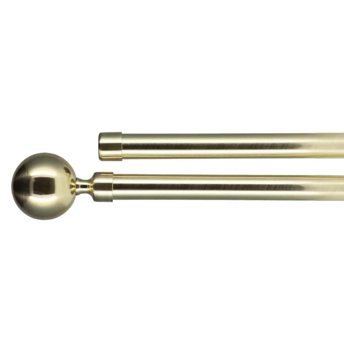 LUANCE Kit de tringle rideau extensible double barres (L210 - L380 cm / D19 mm) Paloma Or Outlet